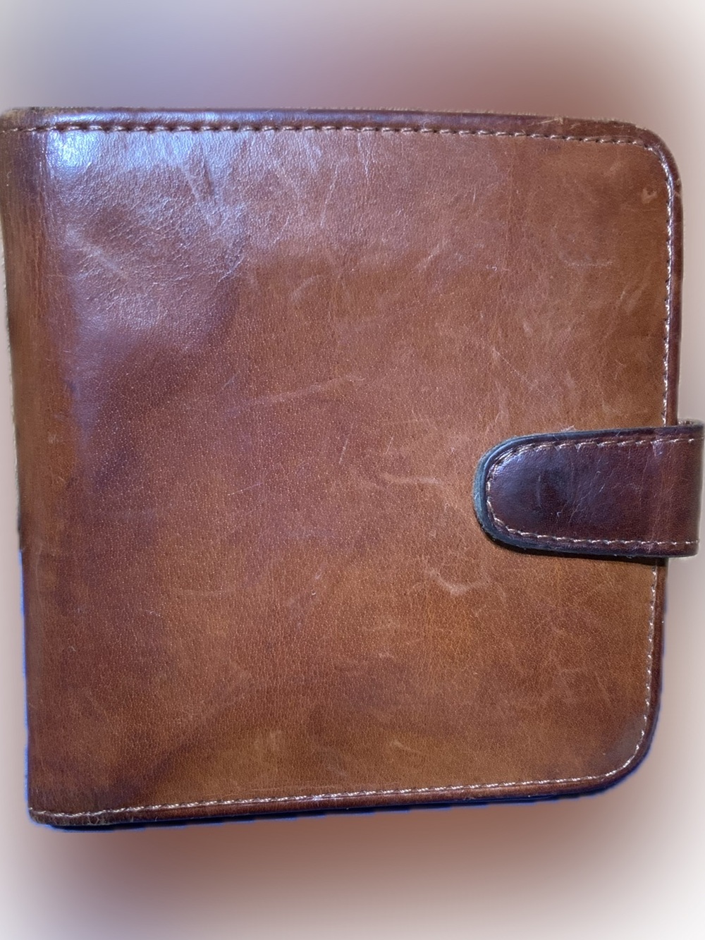 Coach Kiss Lock Vintage Large Leather Wallet with Change Pocket Bifold 70’s